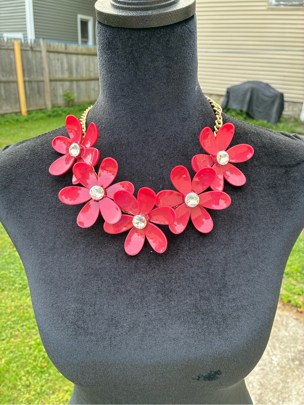 Red Floral Crystal-Accent Necklace - Women Jewelry